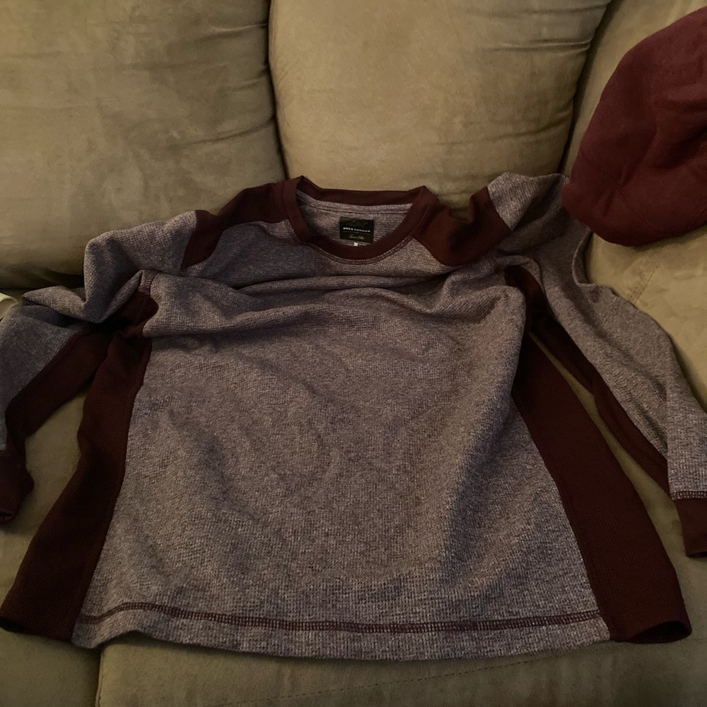 Maroon long sleeve shirt Greg Norman Medium